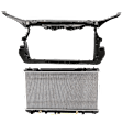 2-Piece Kit Radiator, Includes (1) Radiator Support and (1) Radiator
