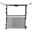 2-Piece Kit Radiator, 4 Cyl 2.5L, includes (1) Radiator and (1) Radiator Support