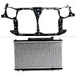 2-Piece Kit Radiator, 2.0L, 4Cyl, Hatchback Includes(1) Radiator and (1) Radiator Support