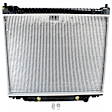 2-Piece Kit Radiator, 6 Cyl 4.2L, includes (1) Radiator and (1) Radiator Support