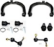 8-Piece Kit Front, Driver and Passenger Side, Upper Control Arm Kit, Includes (4) Ball Joint, (2) Control Arm, and (2) Sway Bar Link