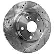 2016 Scion tC - 4-Piece Kit Front Brake Disc and Pad Kit, Cross-drilled and Slotted, 5 Lugs, Ceramic, 2.5L 4Cyl, Pro-Line Series  Includes (2) Brake Disc and (1) Brake Pad Set