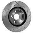 2016 Scion tC - 4-Piece Kit Front Brake Disc and Pad Kit, Cross-drilled and Slotted, 5 Lugs, Ceramic, 2.5L 4Cyl, Pro-Line Series  Includes (2) Brake Disc and (1) Brake Pad Set