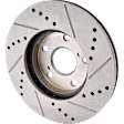 2001 Toyota Camry - 4-Piece Kit Front Brake Disc and Pad Kit, Cross-drilled and Slotted, 5 Lugs, Ceramic, 275mm  Disc, Except 15in. Wheels, 2.2L 4Cyl, Pro-Line Series  Includes (2) Brake Disc and (1) Brake Pad Set