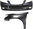 2-Piece Kit, Front, Driver Side Fender, Includes (1) Bumper Cover and (1) Fender