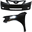 2-Piece Kit, Front Primed Bumper Cover, USA Built Vehicle, CAPA Certified, Includes (1) Bumper Cover and (1) Fender