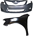 2-Piece Kit, Front Primed Bumper Cover, Japan Built Vehicle, CAPA Certified, Includes (1) Bumper Cover and (1) Fender