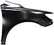 2009 Toyota Corolla - 2-Piece Kit Front Primed Bumper Cover, For Models Without Spoiler Holes, Japan or North America Built Vehicle,  Includes (1) Bumper Cover and (1) Fender