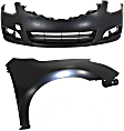 2-Piece Kit, Front, Passenger Side Fender, 2-Door, Coupe, Includes (1) Bumper Cover and (1) Fender