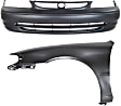 2-Piece Kit, Front Primed Bumper Cover, Includes (1) Bumper Cover and (1) Fender