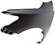 2010 Toyota Corolla - 2-Piece Kit Front Primed Bumper Cover, For Models Without Spoiler Holes, Japan Built Vehicle, CAPA Certified Includes (1) Bumper Cover and (1) Fender