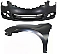 2-Piece Kit, Front, Driver Side Fender, 2-Door, Coupe, Includes (1) Bumper Cover and (1) Fender