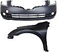 2-Piece Kit, Front, Driver Side Fender, Includes (1) Bumper Cover and (1) Fender