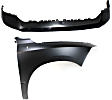 2-Piece Kit, Front, Passenger Side Fender, Includes (1) Bumper Cover and (1) Fender