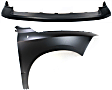 2-Piece Kit, Front Primed Bumper Cover, For Models Without Sport Package, CAPA Certified, Includes (1) Bumper Cover and (1) Fender