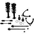 10-Piece Kit Front, Driver and Passenger Side, Upper Control Arm Kit, Includes (2) Control Arm, (2) Tie Rod End, (2) Sway Bar Link, (2) Ball Joint and (2) Shock Absorber and Strut Assembly