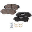 4-Wheel Set Front and Rear Brake Disc and Pad Kit, Plain Surface 5 Lugs Front-295.91 mm/Rear-304.55 mm Ceramic Pro-Line Series, Includes (4) Disc and (2) Pad Set