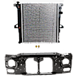 2-Piece Kit Radiator Support Assembly, 6 Cyl, 3.0L/4.0L Overhead Valve Engine, includes Radiator