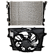 2-Piece Kit Radiator, 2.4L Engine, Except Hybrid Models, includes Radiator Fan
