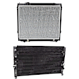 2-Piece Kit Radiator, Automatic Transmission, RWD, 6 Cyl, (Exc. Pre Runner Model), All Cab Types, includes A/C Condenser