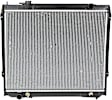 2-Piece Kit Radiator, Automatic Transmission, RWD, 6 Cyl, (Exc. Pre Runner Model), All Cab Types, includes A/C Condenser