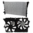 2-Piece Kit Radiator, 3.5L, Non-turbo Engine, includes Radiator Fan