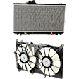 2-Piece Kit Radiator, includes Radiator Fan