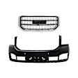 2-Piece Kit, Front Primed Bumper Cover, Includes (1) Bumper Cover and (1) Grille Assembly