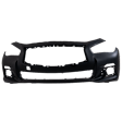 2-Piece Kit Front Primed Bumper Cover, Except Sport Model, Without Parking Aid Sensor Holes, Includes (1) Bumper Cover and (1) Grille Assembly