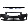 2-Piece Kit, Front Primed Bumper Cover, For Models Without RS Package, Includes (1) Bumper Cover and (1) Grille Assembly