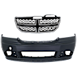 2-Piece Kit Front Primed Bumper Cover, Includes (1) Bumper Cover and (1) Grille Assembly