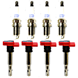 KIT-012225-01 8-Piece Kit Ignition Coil and Spark Plug Kit, Includes (4) Ignition Coil and (4) Spark Plug