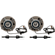 2-Wheel Set Front, Driver and Passenger Side Wheel Hub, 6 Lugs, With Bearing, 4WD, Includes (2) Sway Bar Link and (2) Wheel Hub
