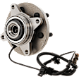 2-Wheel Set Front, Driver and Passenger Side Wheel Hub, 6 Lugs, With Bearing, 4WD, Includes (2) Sway Bar Link and (2) Wheel Hub