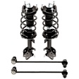 4-Piece Kit Front, Driver and Passenger Side Shock Absorber and Strut Assembly, Includes (2) Shock Absorber and Strut Assembly and (2) Sway Bar Link