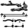 8-Piece Kit Front and Rear Suspension Kit, Includes (2) Control Arm, (4) Sway Bar Link, and (2) Tie Rod End
