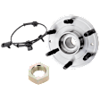 2-Wheel Set Front Brake Kit with Axle Assembly and Wheel Hubs, Plain Surface, 6 Lugs, 305.05 mm, Ceramic, Includes (2) Axle Assembly, (2) Disc, (1) Pad Set, and (2) Wheel Hub