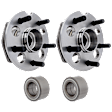 2-Wheel Set Rear, Driver and Passenger Side Wheel Hub, Includes (2) Wheel Bearing and (2) Wheel Hub