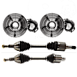 4-Piece Kit Front, Driver and Passenger Side Axle Assembly - New 4-Piece Kit FWD, includes (2) Axle Assembly and (2) Wheel Hub