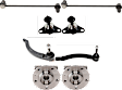 8-Piece Kit Front, Driver and Passenger Side Suspension Kit, Includes (2) Ball Joint, (2) Sway Bar Link, (2) Tie Rod End, and (2) Wheel Hub