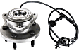 2-Wheel Set Front, Driver and Passenger Side Wheel Hub, 5 Lugs, With Bearing, With Sensor, Includes (2) Tie Rod End and (2) Wheel Hub
