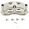 2-Wheel Set Front Brake Kit With Calipers, Plain Surface 6 Lugs 350.01 mm Ceramic, Includes (2) Brake Caliper, (2) Brake Disc and (1) Brake Pad Set