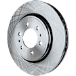 2-Wheel Set Front Brake Kit With Calipers, Plain Surface 6 Lugs 350.01 mm Ceramic, Includes (2) Brake Caliper, (2) Brake Disc and (1) Brake Pad Set