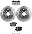 2-Wheel Set Rear Brake Kit With Calipers, Plain Surface 5 Lugs 274.07 mm Ceramic AWD, Includes (2) Brake Caliper, (2) Brake Disc and (1) Brake Pad Set