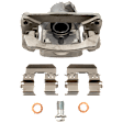 2-Wheel Set Rear Brake Kit With Calipers, Cross-drilled and Slotted 5 Lugs 274 mm Ceramic AWD, Includes (2) Brake Caliper, (2) Brake Disc and (1) Brake Pad Set
