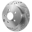2-Wheel Set Rear Brake Kit With Calipers, Cross-drilled and Slotted 5 Lugs 274 mm Ceramic AWD, Includes (2) Brake Caliper, (2) Brake Disc and (1) Brake Pad Set