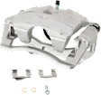 4-Wheel Set Front and Rear Brake Kit With Calipers, Plain Surface 6 Lugs Front-302.01 mm/Rear-325.12 mm Front-Ceramic/Rear-Semi-Metallic, Includes (4) Caliper, (4) Disc and (2) Pad Set