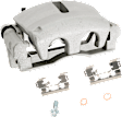 4-Wheel Set Front and Rear Brake Kit With Calipers, Front-Plain Surface/Rear-Cross-drilled and Slotted, 6 Lugs, Front-Ceramic/Rear-Semi-Metallic, Includes (4) Caliper, (4) Disc and (2) Pad Set