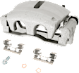 4-Wheel Set Front and Rear Brake Kit With Calipers, Front-Plain Surface/Rear-Cross-drilled and Slotted, 6 Lugs, Front-Ceramic/Rear-Semi-Metallic, Includes (4) Caliper, (4) Disc and (2) Pad Set