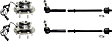 2-Wheel Set Front, Driver and Passenger Side Wheel Hub, 6 Lugs, With Bearing, With Sensor, 4WD, Includes (4) Tie Rod End and (2) Wheel Hub